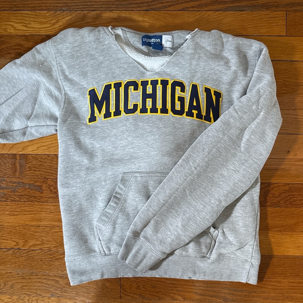 Gear For Sports Gray Crewneck Sweater Michigan